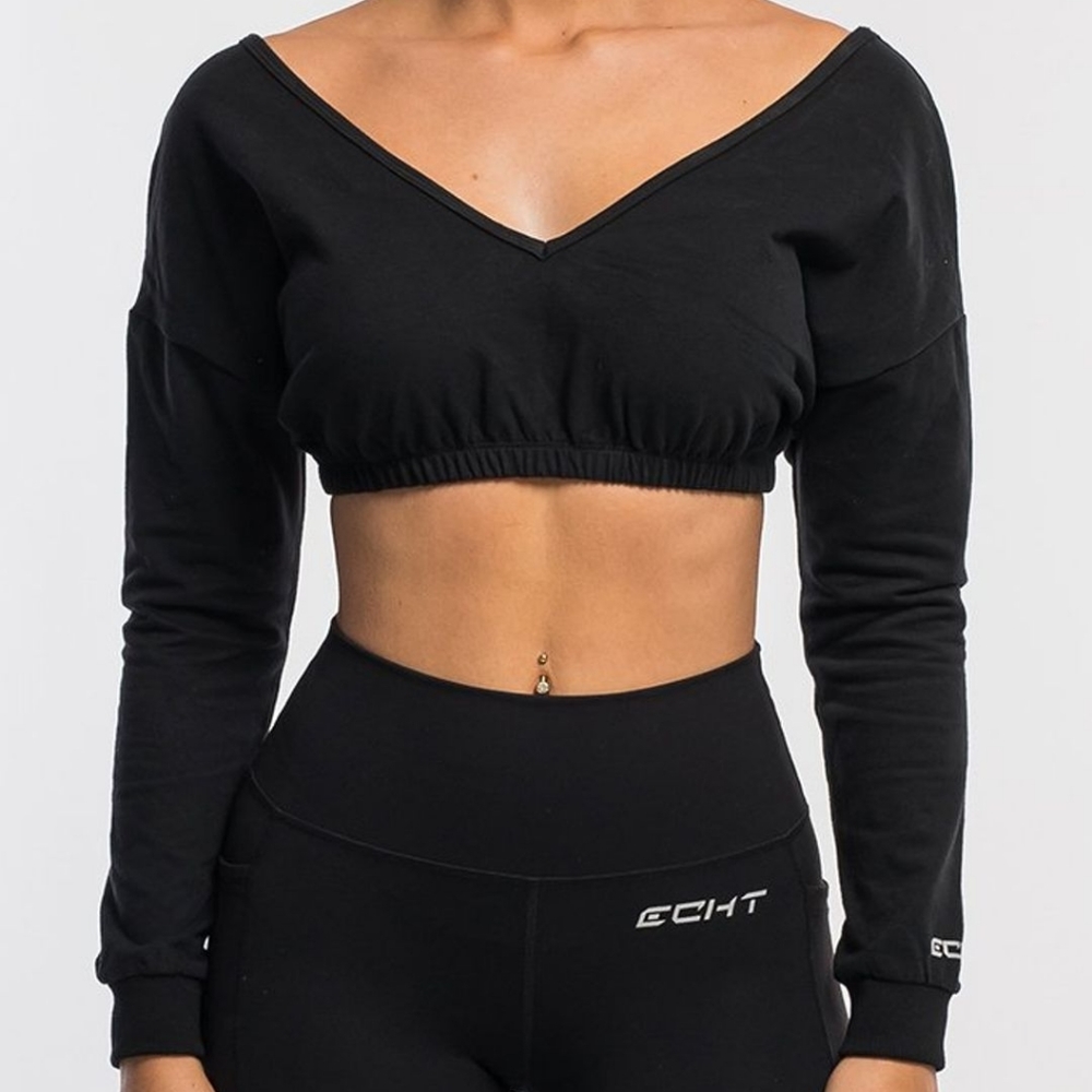 Echt Dream Top in Black Size M cropped sweatshirt